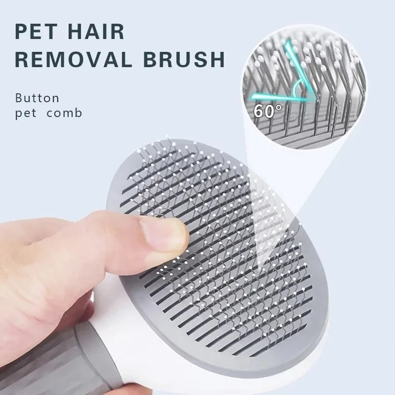 EasyClean™ Self-Cleaning Pet Brush – Dog & Cat Deshedding & Grooming Tool