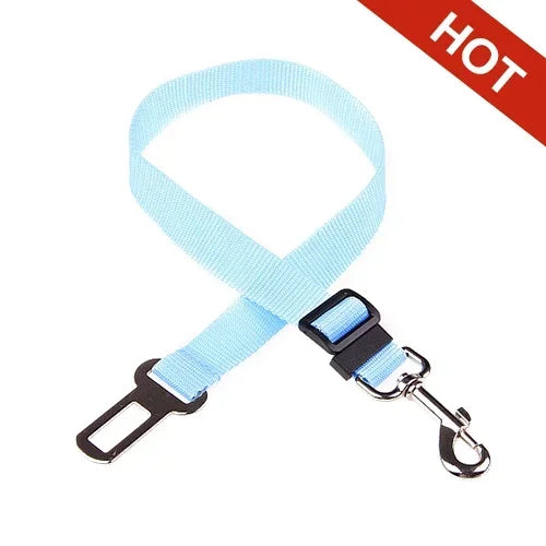 Adjustable Pet Car Seat Belt – Dog & Cat Vehicle Safety Harness with Secure Clip