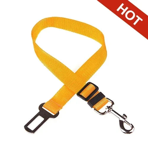 Adjustable Pet Car Seat Belt – Dog & Cat Vehicle Safety Harness with Secure Clip