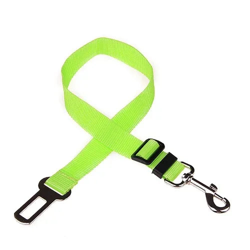 Adjustable Pet Car Seat Belt – Dog & Cat Vehicle Safety Harness with Secure Clip
