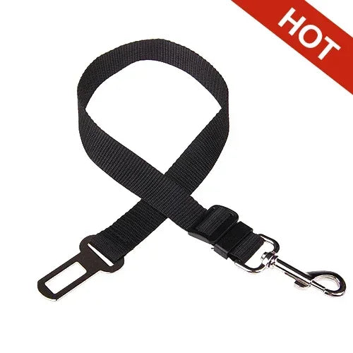 Adjustable Pet Car Seat Belt – Dog & Cat Vehicle Safety Harness with Secure Clip