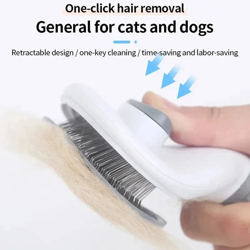 EasyClean™ Self-Cleaning Pet Brush – Dog & Cat Deshedding & Grooming Tool