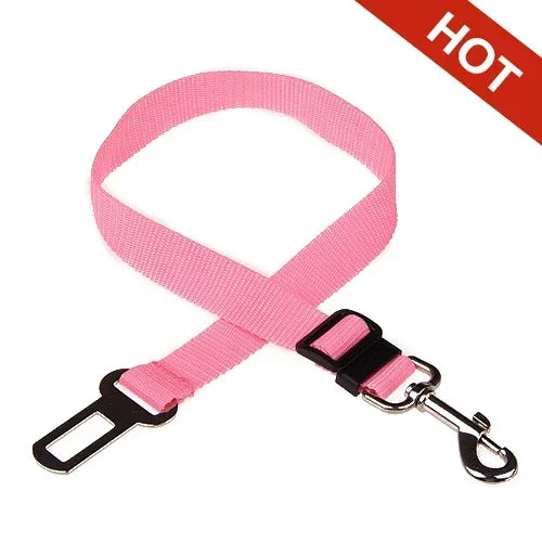Adjustable Pet Car Seat Belt – Dog & Cat Vehicle Safety Harness with Secure Clip