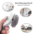 EasyClean™ Self-Cleaning Pet Brush – Dog & Cat Deshedding & Grooming Tool